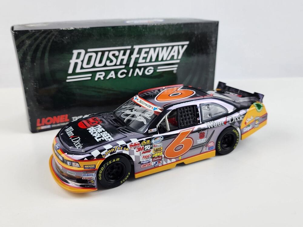 Trevor Bayne #6 Winn Dixie 2013 Mustang Lionel Color Chrome Purple Signed 1 of36
